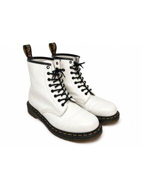 Dr. Martens 11822 White Smooth Leather Lace Up Boots Women’s 10